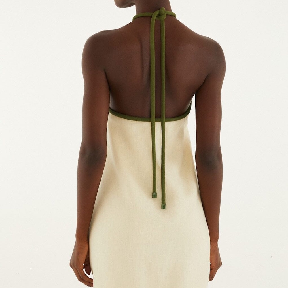 Farm Rio Coconut Halter Linen Mini Dress - Picture 7 of 11